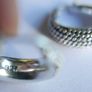 Vintage 925 Sterling Silver Antique  Hoop Earrings 21,3g Image 6