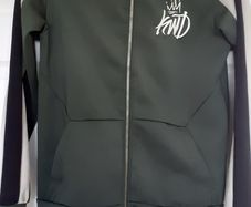 KWD full zip green khaki hoodie size Small