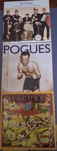 The Pogues x 3 CD - If I Should Fall, Peace and Love, Hells Ditch - Cardboard vinyl LP replica sleeves