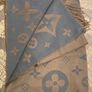 Scarf wrap  Zelly  grey/blue New beautiful soft fabric woolly. Image 3