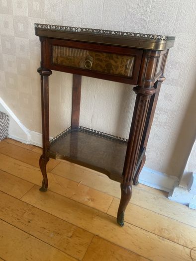 hall table and mirror