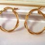Vintage Hallmarked 9ct Gold Twist Earrings Image 5