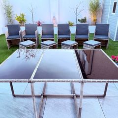 10 Seater Rattan Outdoor Dining Set