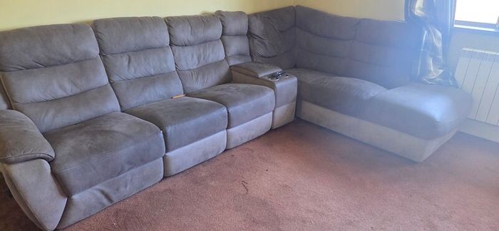 corner sofa with cup holders