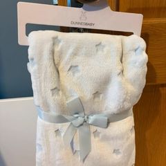 Dunnes New Baby Boy Blanket Blue