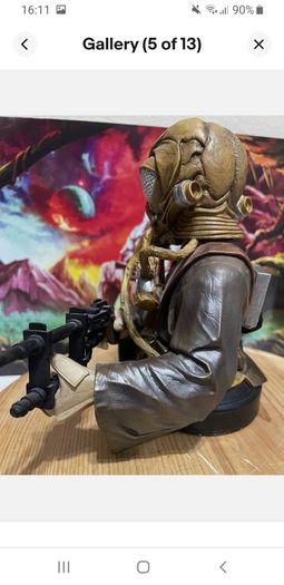 Star Wars Zuckuss Bounty Hunter Bust Gentle Giant Statue