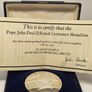 Knock 1879-1979 Centenary Medal Pope John Paul II 1oz Silver Medal in Original Holder with COA Image 6