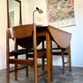 Vintage Retro Mid Century Teak and Beech Dining Table and Chairs Edmund Homa Image 9