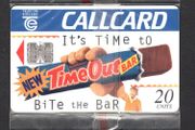 1995 Ireland 10 unit Cadbury's Time Out '95 "It's Time to Bite the Bar" (Schlumberger SC7) Call Card New in packaging. Telecom Eireann card number 1101.