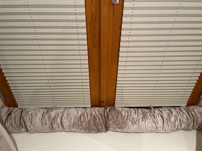 Gold Velvet Plush Draft Excluders (set of 4)