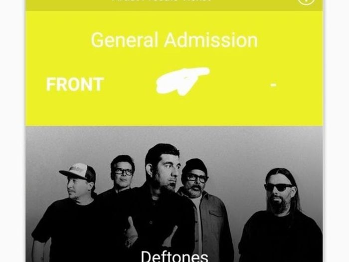 Deftones Ticket - Front Standing