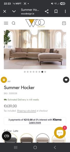Woo Design 4.5 seater Zuiver Summer Sofa plus Hocker