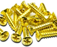 Fender Pickguard Screws #4, 1/2" (Gold)