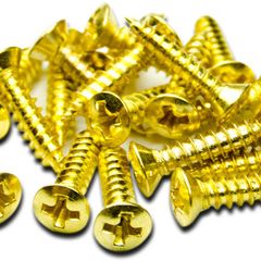 Fender Pickguard Screws #4, 1/2" (Gold)