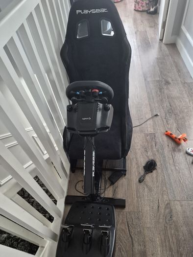 Logitech PlayStation steering wheel and chair