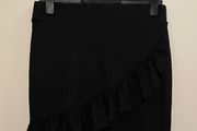 ATMOSPHERE Black Ruffle Detail Mini Skirt Size 14!