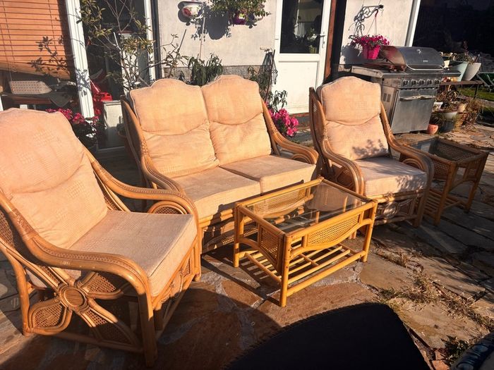 5 piece rattan conservatory furniture suite
