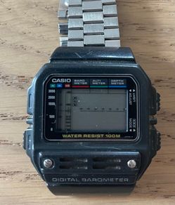 Casio bm-100wj vintage digital barometer watch