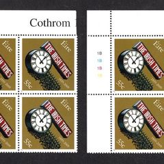 2009 Ireland The 150th Anniversary of "The Irish Times" Commemorative Stamp Plate Blocks 1A1A1A1A & 1B1B1B1B1B Mint Never Hinged (MNH)