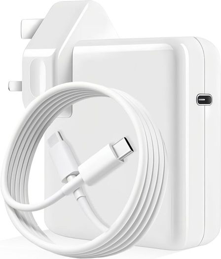 96W USB C Charger, for MacBook Pro 16, 15, 14, 13 inch 2024, 2023, 2022, 2021, M3 M2 M1, for MacBook Air, for iPad, Compatible with all USB-C laptop, Equipped with 6.6ft 5A cable power adapter.
