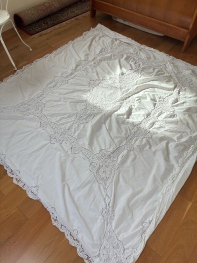 Handmade embroidered duvet cover