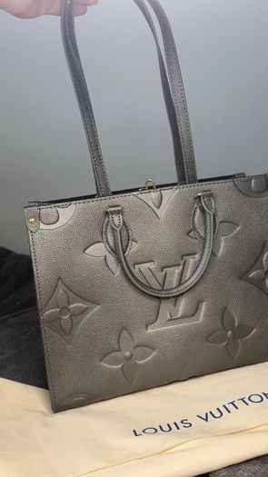 Louis Vuitton OnTheGo MM  Anthracite Grey Monogram Empreinte  Brand New
