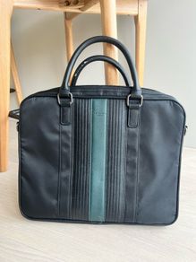 Ted Baker Mens Black Laptop Bag Work Briefcase