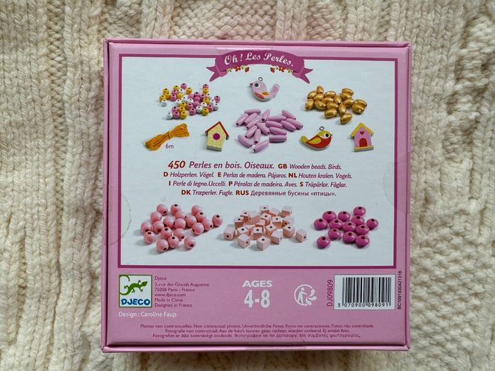 Djeco Wooden Beads bird new Please look at the pictures