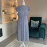 Ladies Blue & White Floral Dress with Flutter Sleeves from Encuentro Image 7