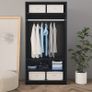 Wardrobe Black 100x50x200 cm Image 3