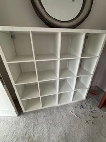 IKEA Kallax (White, 5x5) x 2 plus DRONA boxes