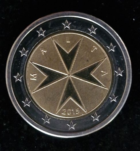 Malta Unc 2 Euro 2015 Coin Maltese Cross