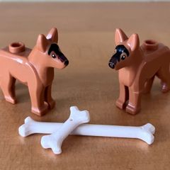 Lego , 2 Alsatian Dogs