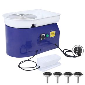 BRAND NEW Deep Blue 350W 24cm Brushless Electric Pottery Wheel Machine for Student and Amateur electric pottery wheel Ceramic Shaping Tool