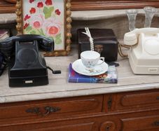 Pair of Irish P&T L.M. Ericsson Hand-Crank Desk Telephones