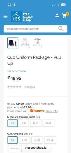 Cubs Jumper & Pull on Trousers
