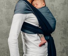 Lenny Lamb - My First Baby Sling - AZURITE, Broken Twill Weave, 100% cotton, size S