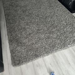 shaggy gray rug