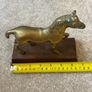 Vintage Brass Horse on a Wooden Base Image 6