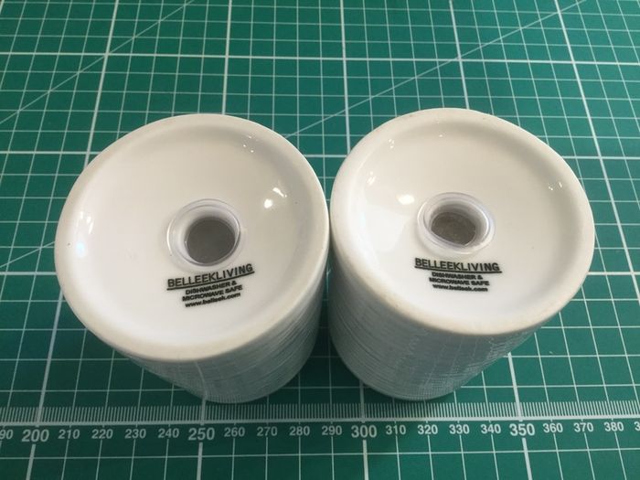 Belleek Living Ripple Salt & Pepper Shakers