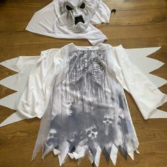 Kids Creepy Spirit Ghost Halloween Costume with Mask