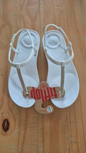 Fitflops white diamante UK 5