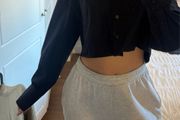 COS navy cropped shirt size S