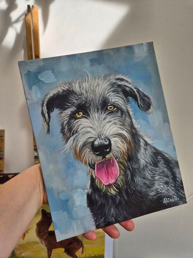 Irish Wolfhound - oil painting