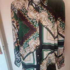 River Island patterned long sleeve blouse size UK10 EU38 Postage included