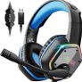 USB Gaming Headset for PC - Computer Headphones with Microphone/Mic Noise Cancelling, 7.1 Surround Sound Wired Headset & RGB Light - Gaming Headphones for PS4/PS5 Console Laptop MULTIPLE COLOURS AVAILABLE, SEE PHOTOS (FREE POSTAGE) Image 3