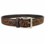 Unisex Genuine Leather Belt Vintage Embossed Design with Antique Buckle Casual & Formal Waist Belt Image 4