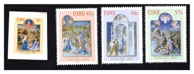 2002 Ireland Christmas Commemorative Stamps Mint Never Hinged (MNH)