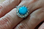 Sterling Silver Ring - Size Q - Stamped for Silver (S49)