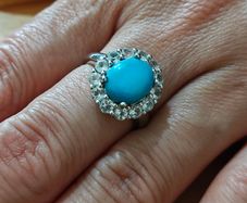 Sterling Silver Ring - Size Q - Stamped for Silver (S49)